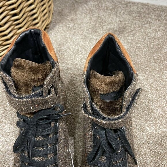 Android Homme Propulsion 1.5 Mens Size 8 Brown Fur Tweed High Top Sneakers Shoe - Picture 7 of 11